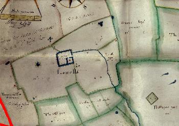 The cockyard shown on a map of 1663 [R1-62]